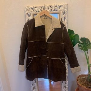 Vintage Leather Sherpa Jacket